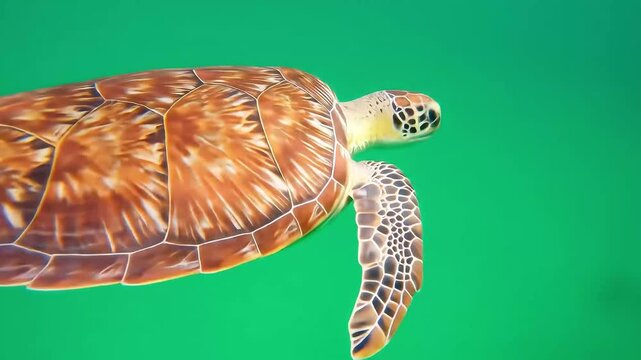 Sea turtle swimming in water