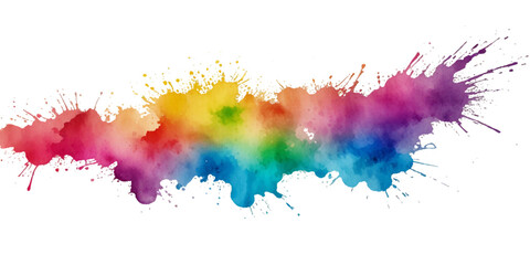 Vector colorful vibrant rainbow, smoke and cloud holi paint color powder explosion with bright colors isolated on transparent background. Multicolored explosion of rainbow powder paint holi festival	