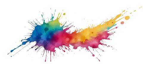 Vector colorful vibrant rainbow, smoke and cloud holi paint color powder explosion with bright colors isolated on transparent background. Multicolored explosion of rainbow powder paint holi festival	