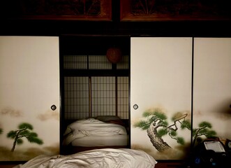 interior of a Japanese bedroom
