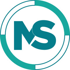 Circle MS logo design. SM logo design. Circle logo design.  Modern logo design