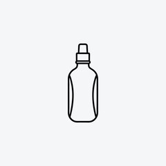 Outline of a Dropper Bottle with Cap liquid container