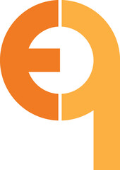 Q logo design. EQ logo design. Natural, Organic, Eco Q, ES, SE logo design. Simple logo design, Minimalist logo design.