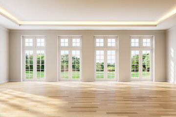 Modern luxury empty room interior 3d render