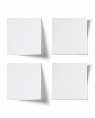 Illustration of four blank notes arranged in a grid, on a pure white background