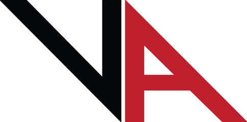 VA logo design. AV logo design. Minimalist logo design. Simple AV, VA logo design. Lebel design. Icon design. Luxury logo design. Technology logo design. Tech logo design.