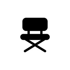 director's chair icon is designed in an easily recognizable style. It's suitable for a variety of visual needs, such as digital media or other graphic design projects