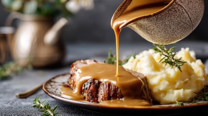 Savory Roast Beef with Gravy and Mashed Potatoes