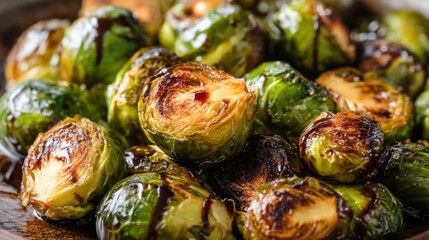 Roasted Brussels Sprouts with Balsamic Glaze