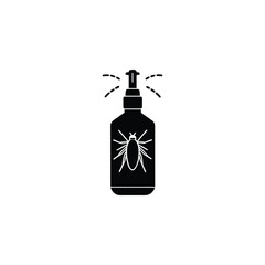 Insecticide spray bottle with cockroach icon pest control
