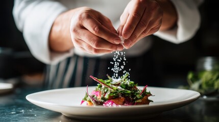 Chef's Precision: Seasoning a Gourmet Salad