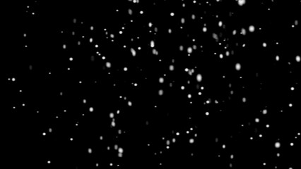 Winter Snowfall Background | Snow Particles on Black
