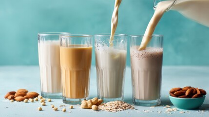 Variety of Vegan Milk: Plant-Based Dairy Alternatives