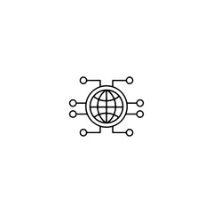 World Wide Web icon flat vector design.