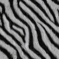 Striking black and white pattern resembling a zebra's fur on a textured surface