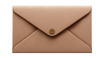 Minimalist mailing envelope presented in a modern floating style with a floating look effect. Absolutely no shadows and reflections, no support, no contact with the surface (no floor contact, no base)