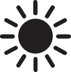 Stylized sun silhouette with elegant lines vector art