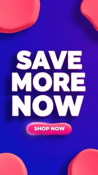 Save More Now: A vibrant promotional image for online shopping deals.