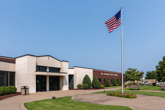Paducah, Kentucky - Sept. 12, 2021: The National Quilt Museum is an art museum that exhibits fiber art and quilting from around the world.