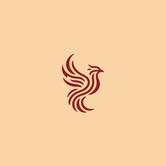 Obraz premium Phoenix logo in powerful and modern minimalist abstract style.