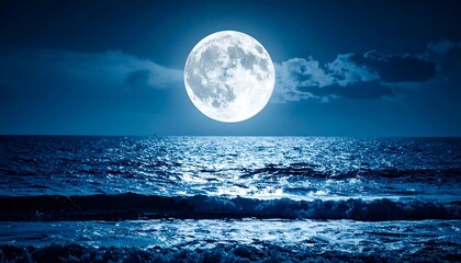 Moonlight over the sea
