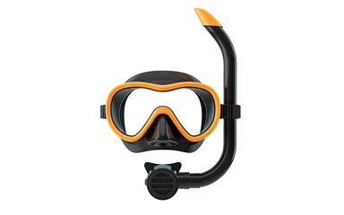 Dive into adventure with this sleek black and orange snorkeling mask and tube set
