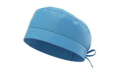 Professional light blue medical scrub cap with tie closure, essential healthcare accessory for sterile environments