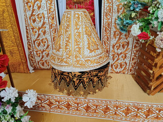 traditional food cover for traditional wedding decoration. 