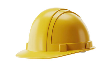 Fototapeta premium Essential yellow hard hat for construction site safety and professional industrial work