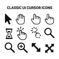 Vector Cursor Icons for Web & App Interfaces – Complete UI Pointer & Interaction Pack.