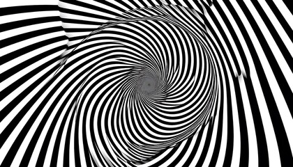 Black and white spiral design