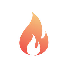 Bright Orange Flame Illustration Rising Energetically Heat Emitting Symbolic Fire Animated Burning Sparks Glowing Design