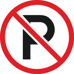 No Parking Sign Symbol Illustration