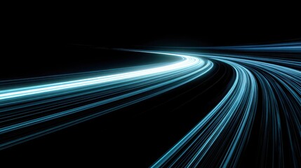 Abstract streaks of light conveying speed and motion on a dark background