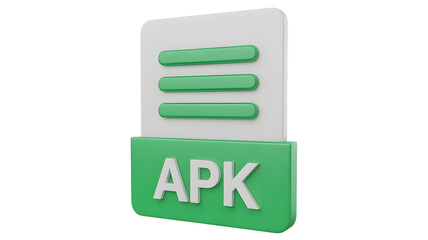 Fototapeta premium Modern APK file icon for software installation and digital content management