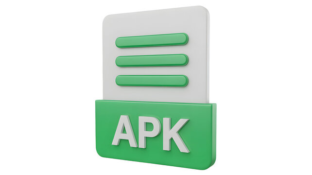 Modern APK file icon for software installation and digital content management