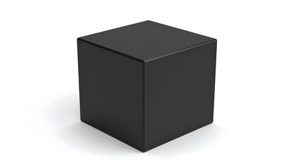 Fototapeta premium Black cube on white background