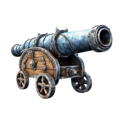 old cannon on white background
