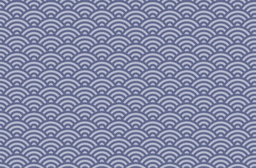 Seigaiha Japanese traditional wave pattern. Seamless oriental geometric background