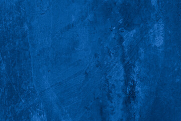 Old wall pattern texture cement blue dark abstract  blue color design are light with black gradient background.