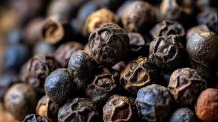 Black Peppercorns: Aromatic Spice Texture