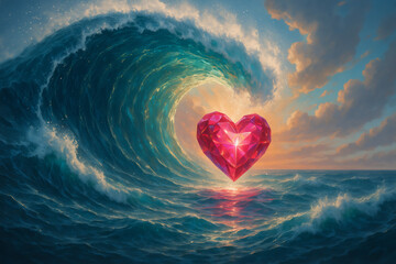 Fototapeta premium Heart of the Wave