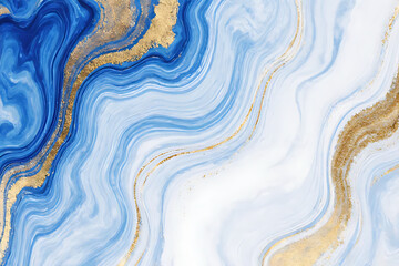 Blue and gold marble ripples