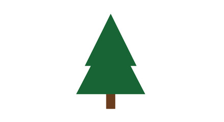 Obraz premium Minimalist Christmas Tree Illustration for Holiday Designs, Festive Greetings, and Seasonal Decoration Projects, Suitable for use in websites, invitations, and banners.