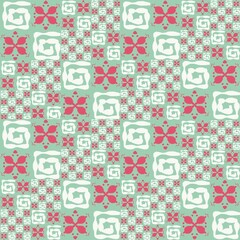 colorful seamless pattern with flower for modern batik fabric, background, seamless pattern, textile