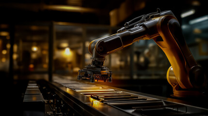 Automated Manufacturing Arm Paused on Empty Production Line