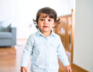 Baby girl, indoor portrait