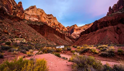 Fototapete Bordeaux Canyon landscape at sunset (1)  © cinta