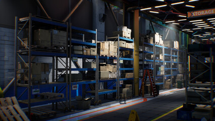 工場の倉庫