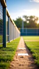 Fototapeta premium Baseball field path